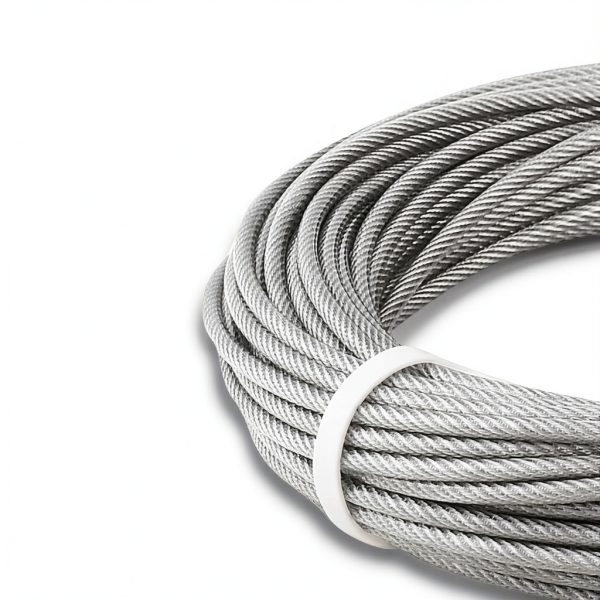 3/16 Wire Rope, 50ft Stainless Steel Cable with Wire Rope Clamps & Thimble, 3700lbs Breaking Strength, 7X19 Strands Aircraft Cable for Zipline, Deck Railing, Clothesline-2