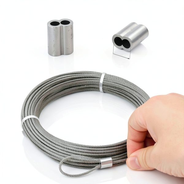 3/32 Stainless Steel Cable Rope 100ft Mariocsa 30 Crimping Loops-1