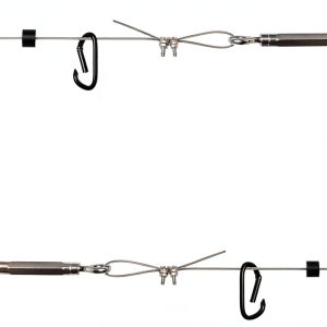 GoSports 30 ft Adjustable Wire Hanging Kit Stainless Steel Cable-0