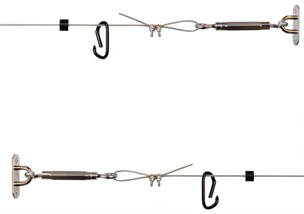 GoSports 30 ft Adjustable Wire Hanging Kit Stainless Steel Cable-0
