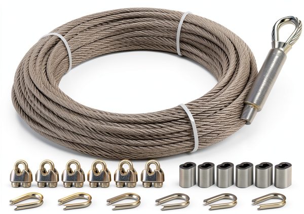3/16 Stainless Steel Cable 25ft by hannger Marine Grade Wire Rope-0