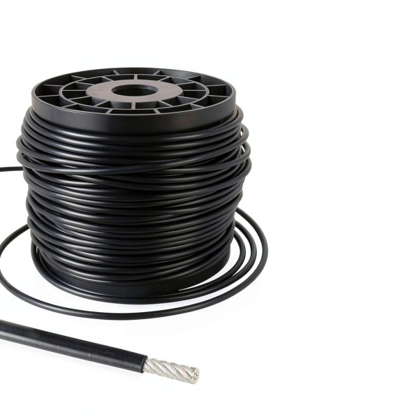 Vinyl Coated 304 Steel Rope WEWBABY 1 8in Black WB-GSS-01-2