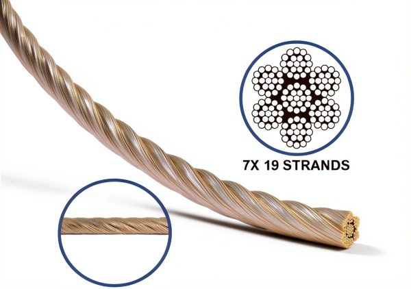 3/16 Stainless Steel Cable 25ft by hannger Marine Grade Wire Rope-2