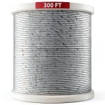 LuckIn 1/8" Stainless Steel Cable 300FT, T316 Aircraft Cable for Railing, Decking & Outdoor Projects - Uncoated Marine Grade-0