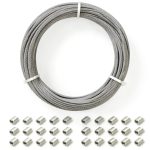 3/32 Stainless Steel Cable Rope 100ft Mariocsa 30 Crimping Loops-0