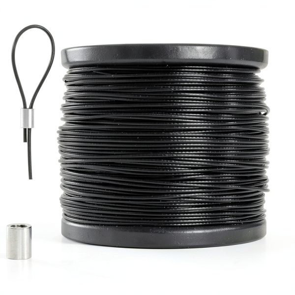 Yarlung 1/16 Inch Wire Rope Cable 500ft with 200 Crimping Sleeves-1