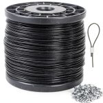 Yarlung 1/16 Inch Wire Rope Cable 500ft with 200 Crimping Sleeves-0