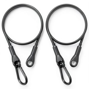 Vinyl coated steel wire rope 5/32" x 24" Carabiner Hook SDTC Tech-0