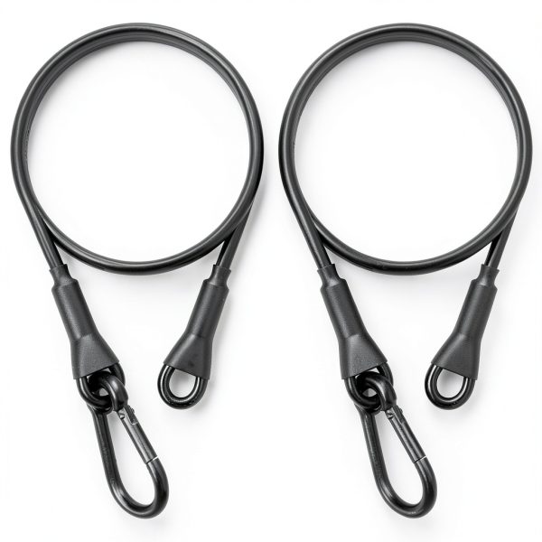 Vinyl coated steel wire rope 5/32" x 24" Carabiner Hook SDTC Tech-0
