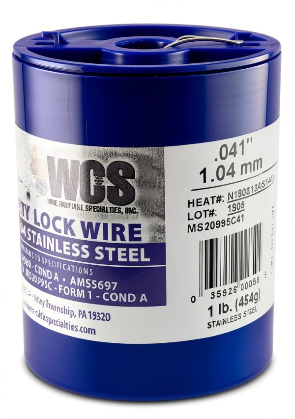 Lock Wire Stainless 1 lb Dispenser .041 in (1.04 mm) MC0410-1#D-0