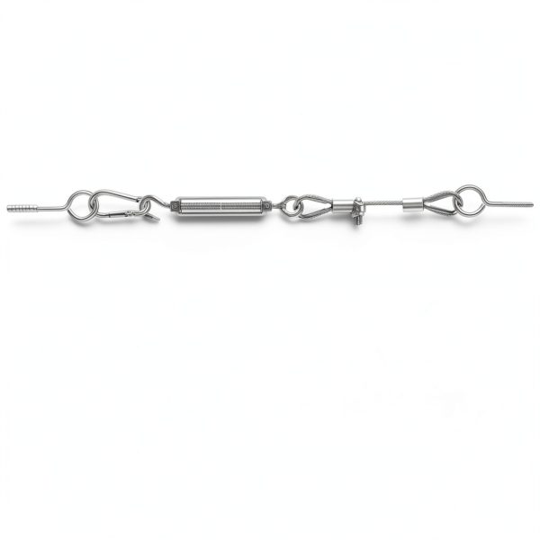 1/8 Wire Rope Kit phepetroll Cable 236FT Steel Vinyl Tensioner-4