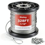 Stainless Steel Cable Hoiny OneSixteenth 328ft Rope 286lb Strength-0