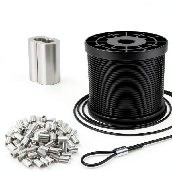 Black Vinyl Coated Cable CELYND Stainless 3/32in Outdoor 100ft-5